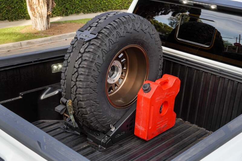 DV8 Offroad Truck Bed Universal Tire Carrier & Accessory Mount Chase Racks DV8 Offroad