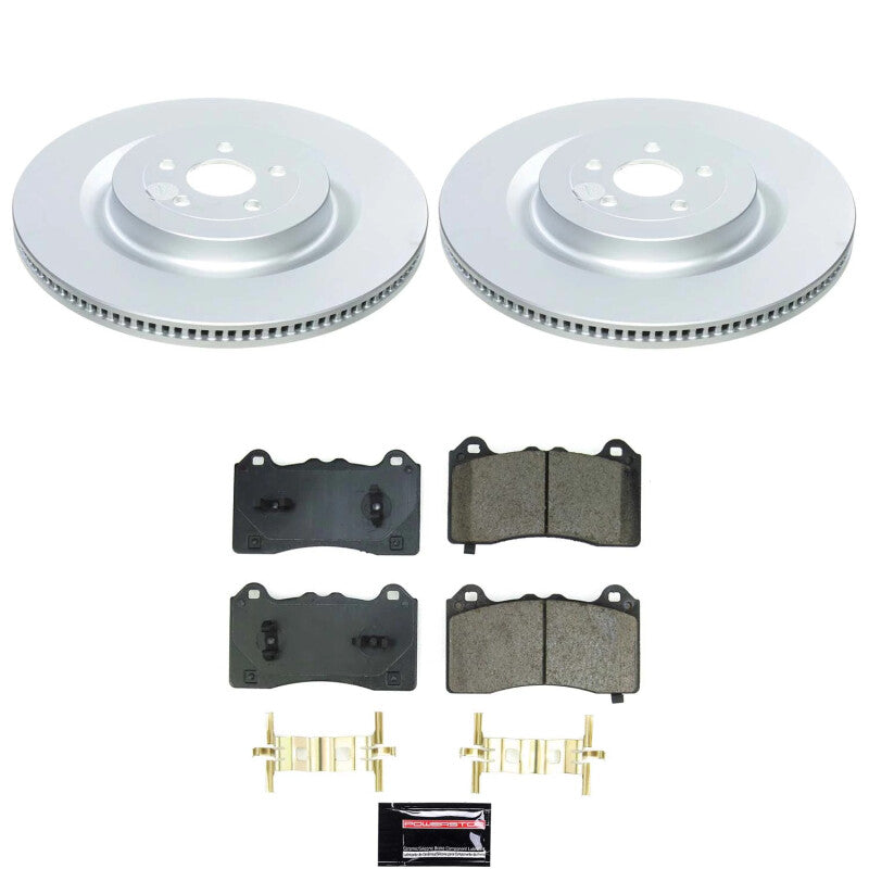 Power Stop 21-24 Ford Mustang Mach-E Front Z17 Coated Brake Kit Brake Kits - Performance Blank PowerStop