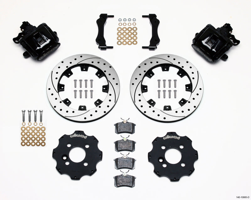 Wilwood Combination Parking Brake Rear Kit 11.75in Drilled Mini Cooper Brake Calipers - Perf Wilwood