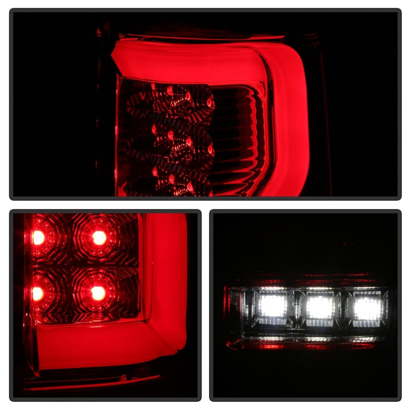 Spyder Ford F150 04-08 Styleside Tail Light V2 - LED - Red Clear ALT-YD-FF15004V2-LBLED-RC Tail Lights SPYDER
