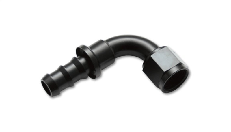 Vibrant -8AN Push-On 90 Deg Hose End Fitting - Aluminum Fittings Vibrant