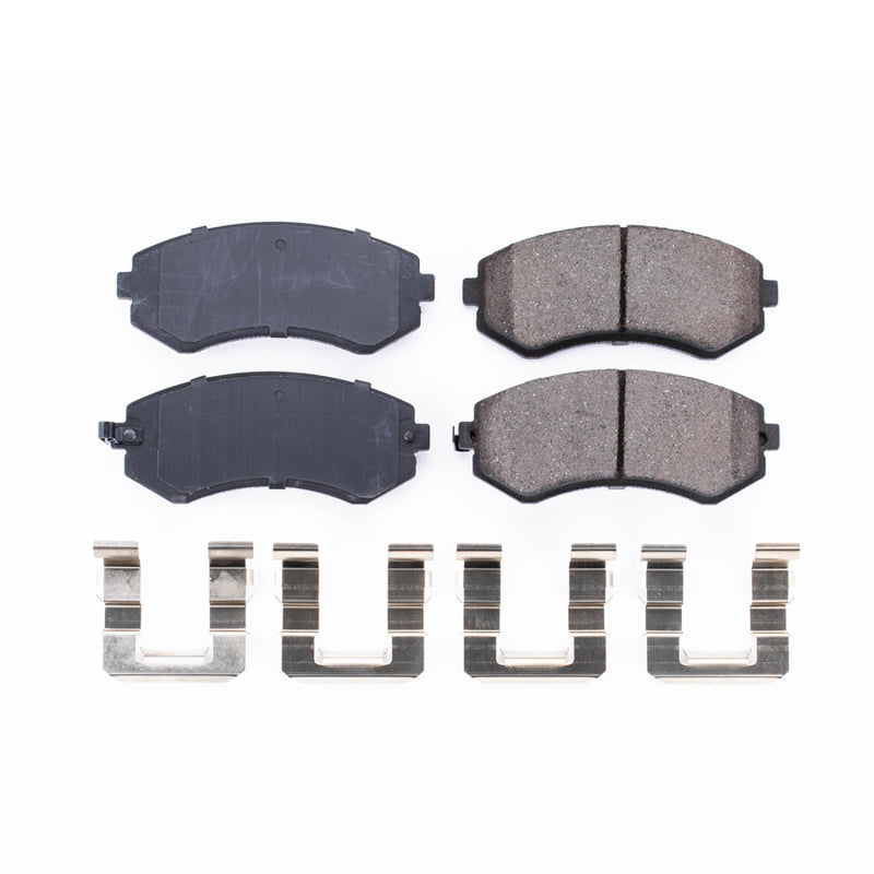 Power Stop 89-96 Nissan 240SX Front Z17 Evolution Ceramic Brake Pads w/Hardware Brake Pads - OE PowerStop