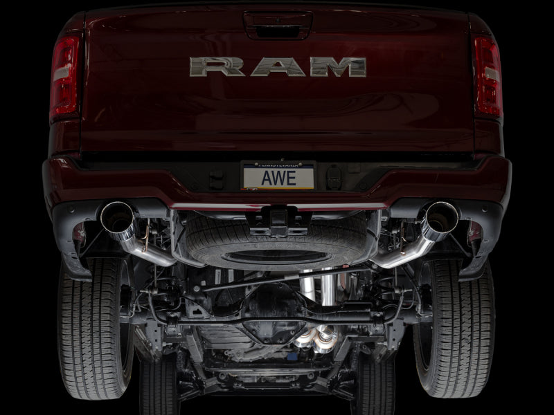 AWE Tuning 25+ RAM 1500 3.0TT 0FG Cat-Back Touring Exhaust - Chrome Silver Tips Catback AWE Tuning