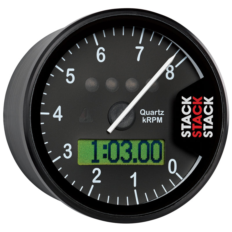 Autometer Stack Display Tachometer 0-8K RPM - Black Gauges AutoMeter
