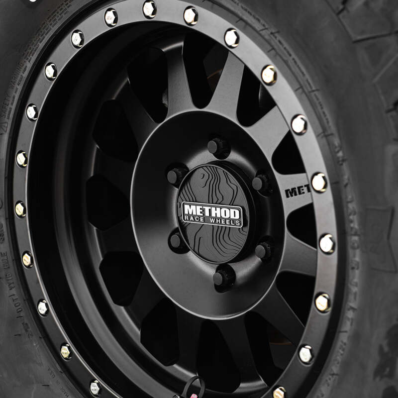 Method Cap TOPO - 107mm - Black - Snap In Wheel Center Caps Method Wheels