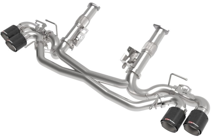 AFe MACH Force-Xp 304 Stainless Steel Cat-Back Exhaust Carbon 2020 Chevrolet Corvette C8 Catback aFe