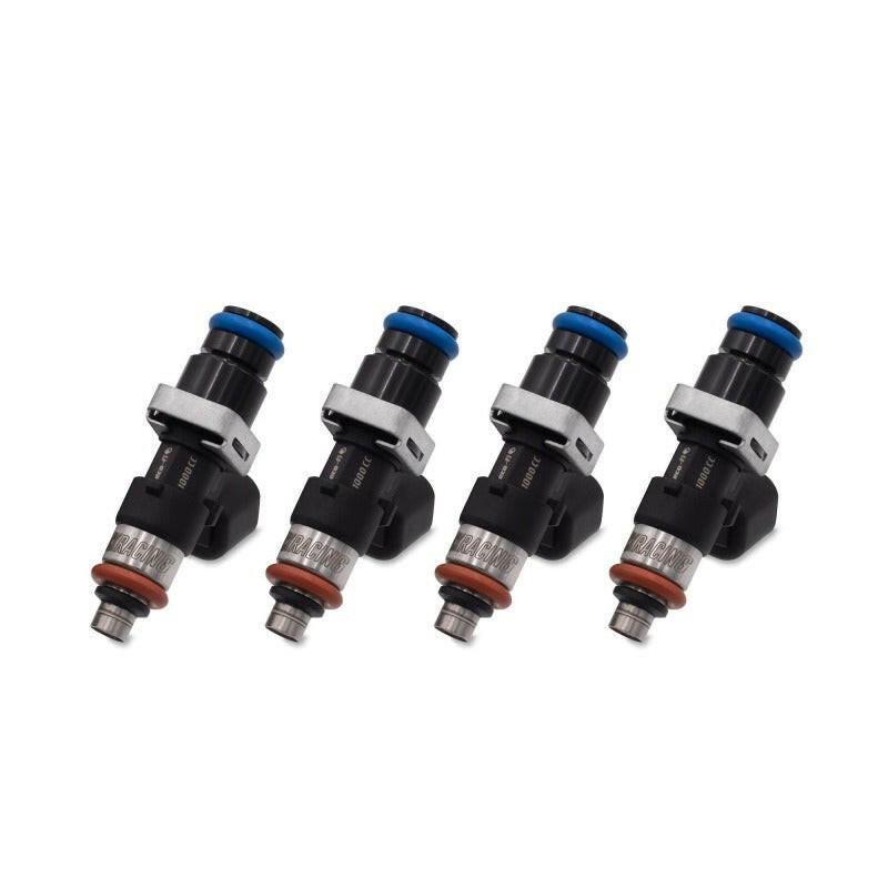 BLOX Racing Eco-Fi Street Injectors 1000cc/min w/ 1/2in Adapter For Honda K Series - Set of 4 Fuel Injectors - Single BLOX Racing