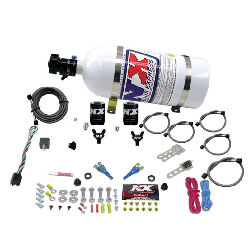 Nitrous Express Dual Nozzle Sport Compact Nitrous Kit (35-50-75HP) w/10lb Bottle Nitrous Systems Nitrous Express