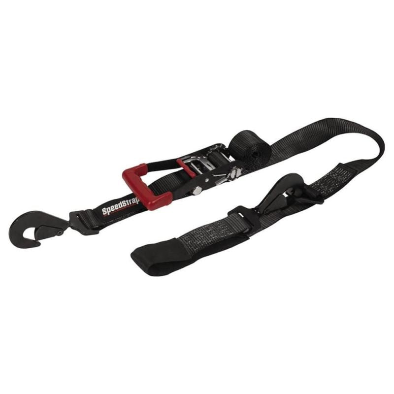 SpeedStrap 2In x 8Ft Ratchet Tie Down w/ Flat Snap Hooks & Axle Strap Combo, Made in the USA Cargo Tie-Downs SpeedStrap