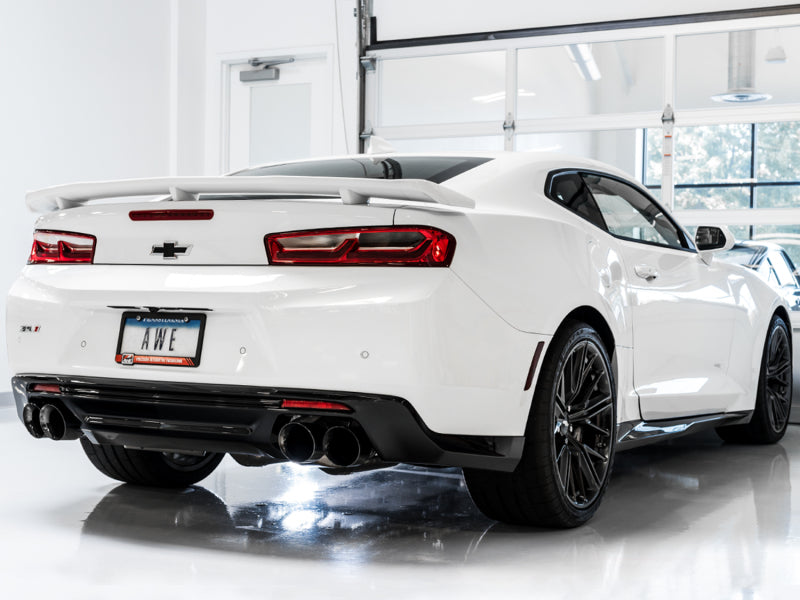 AWE Tuning 16-19 Chevy Camaro SS Non-Res Cat-Back Exhaust - Track Edition (Quad Diamond Black Tips) Catback AWE Tuning