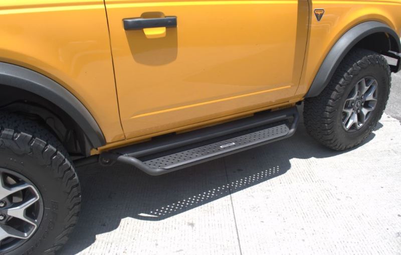 Go Rhino 2021+ Ford Bronco Dominator Extreme D1 Side Steps w/Brackets - Textured Black Side Steps Go Rhino