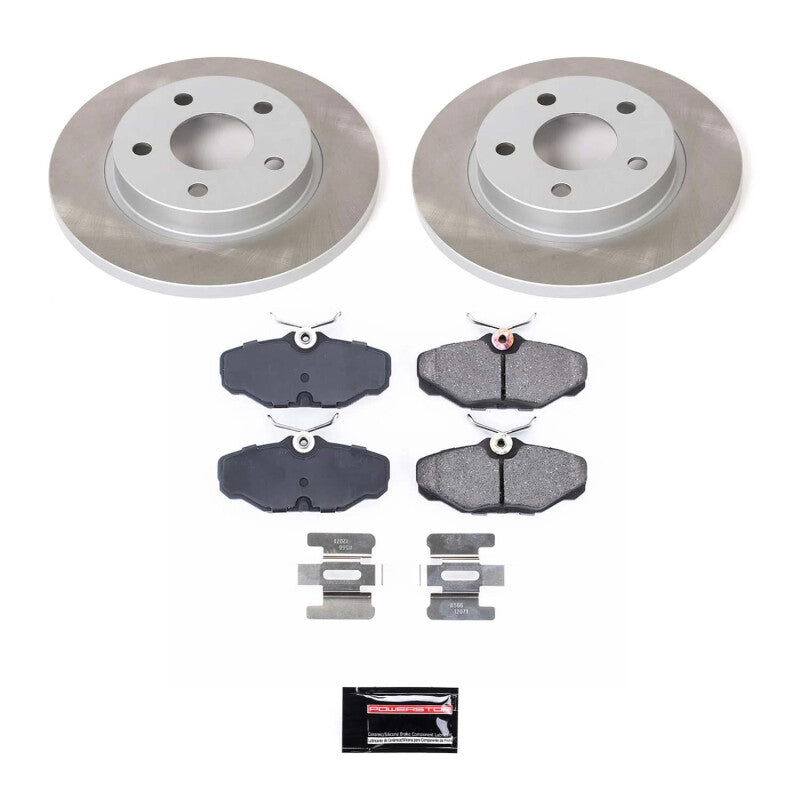 Power Stop 93-05 Mercury Sable Rear Semi-Coated Rotor Kit Brake Kits - Performance Blank PowerStop