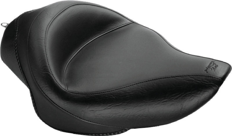 Mustang 04-21 Harley Sportster 3.3 GAL Wide Touring Solo Seat - Black Solo Motorcycle Seats Mustang Motorcycle