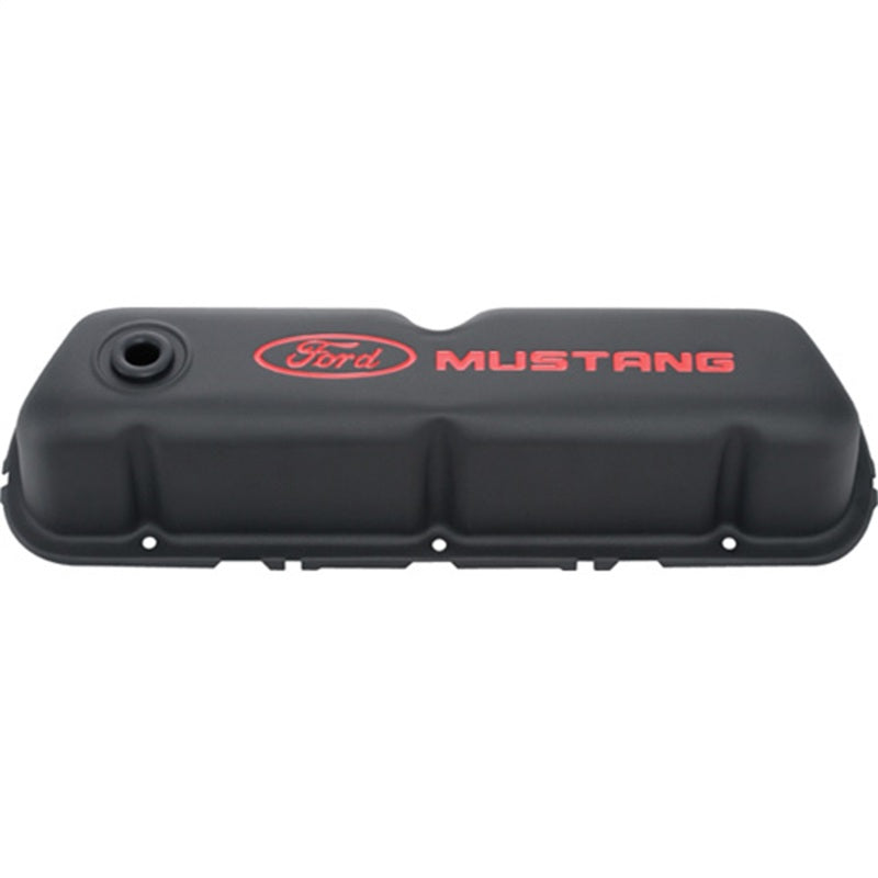 Ford Mustang Logo Black Crinkle Valve Cover Valve Covers Ford Racing