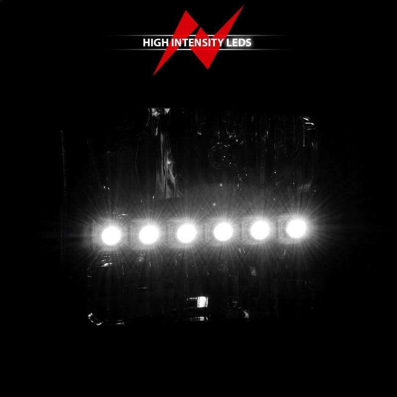 ANZO 2000-2004 Ford Excursion Crystal Headlights Black w/ LED 1pc Headlights ANZO