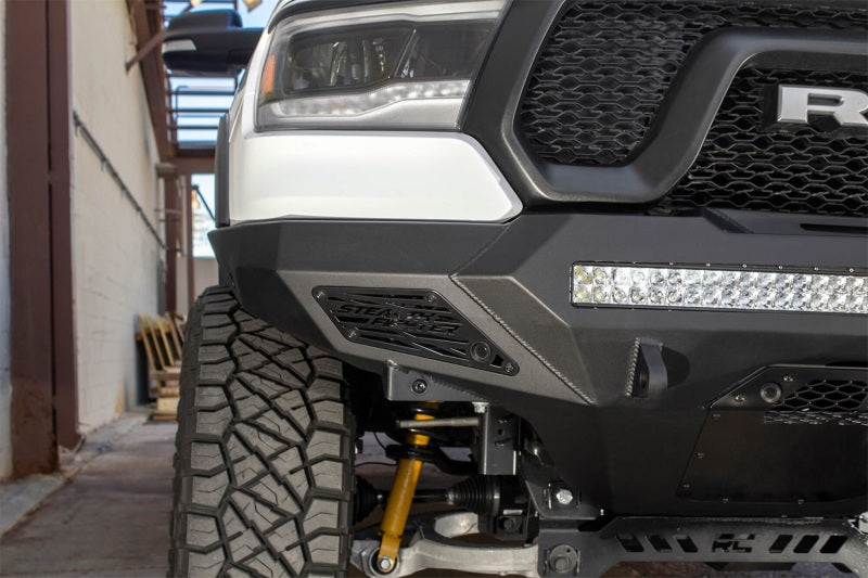 Addictive Desert Designs 2019 Ram Rebel 1500 Stealth Fighter Fr Bumper w/Winch&Parking Sensor Mounts Bumpers - Steel Addictive Desert Designs