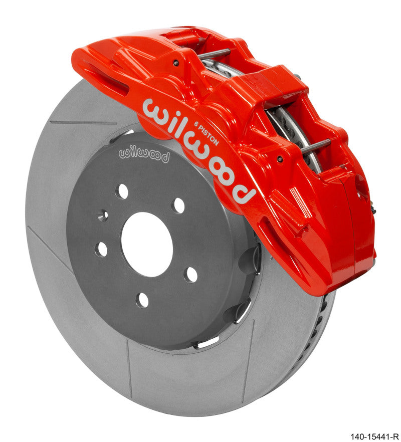 Wilwood SX6R Front Brake Kit 15in Lug Drive Red Rotor w/ Lines 16-19 Chevrolet Camaro Big Brake Kits Wilwood