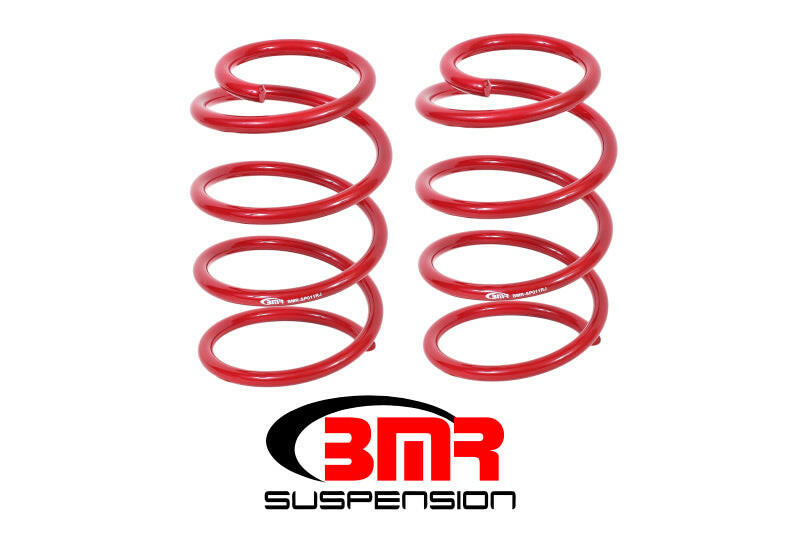 BMR 05-14 S197 Mustang GT Front Performance Version Lowering Springs - Red Lowering Springs BMR Suspension