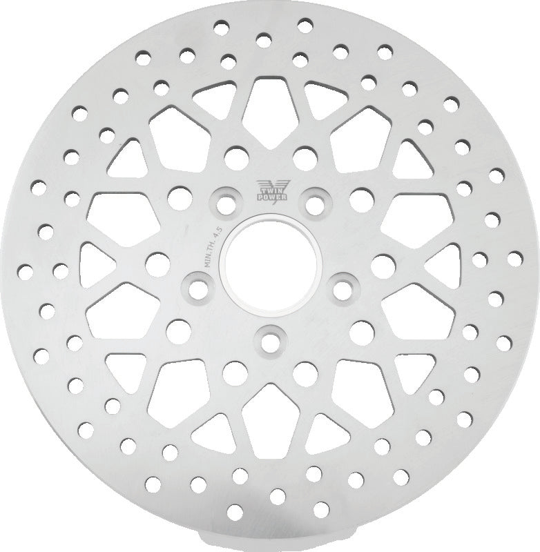 Twin Power 84-17 Big Twin Exc 08-17 FLH FLT Rear 11.5 Solid Rotor Mesh Brake Rotors - OE TwinPower