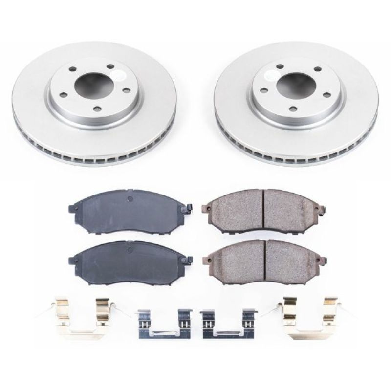 Power Stop 03-04 Infiniti M45 Front Z17 Evolution Geomet Coated Brake Kit Brake Kits - Performance Blank PowerStop