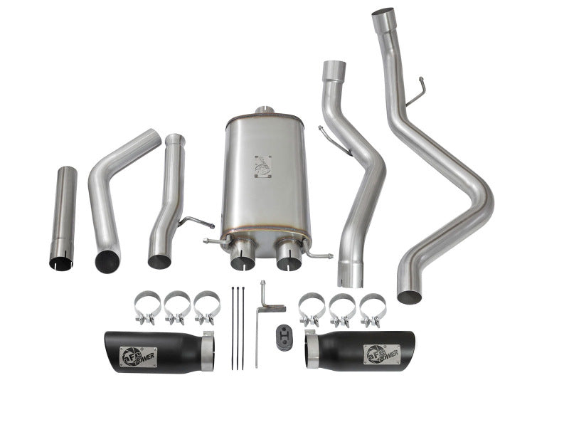 aFe MACH Force-Xp 3in CB SS Dual Exhaust w/Black Tips 09-16 GM Silverado/Sierra 4.3L/4.8L/5.3L Catback aFe