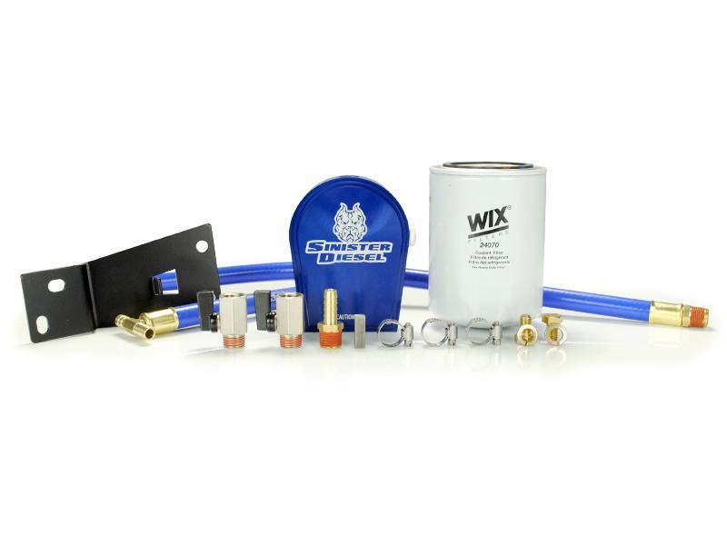 Sinister Diesel 99-03 Ford 7.3L Powerstroke Coolant Filtration System w/ Wix Filter Coolant Filters Sinister Diesel