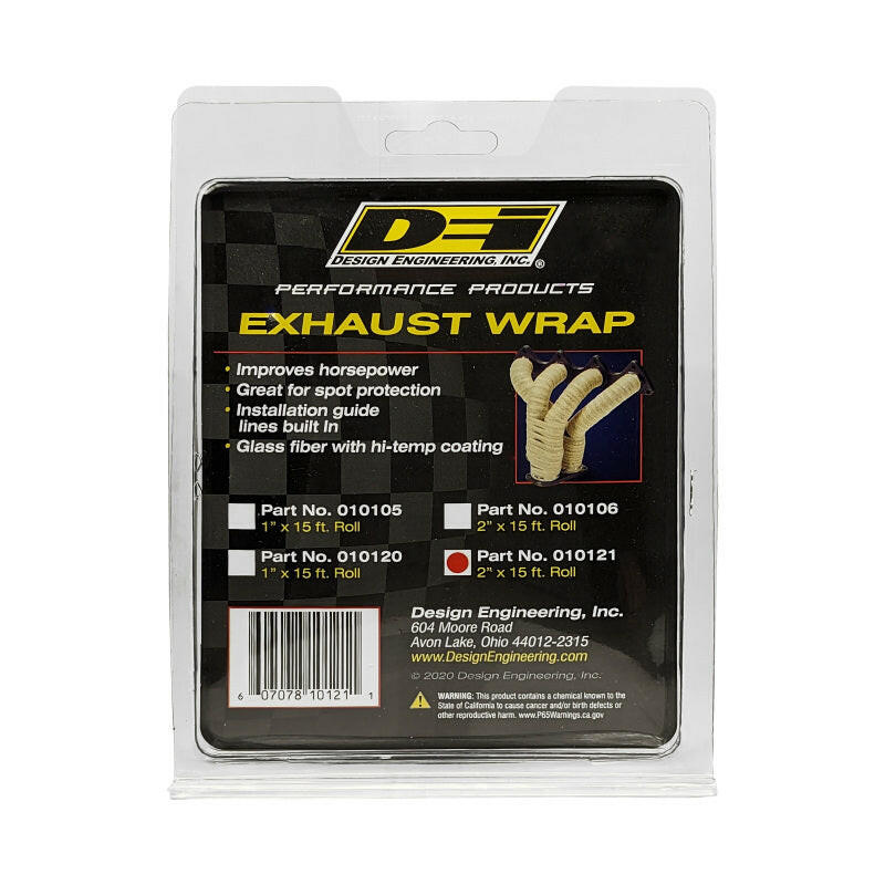 DEI Exhaust Wrap 2in x 15ft - Black Exhaust Wrap DEI