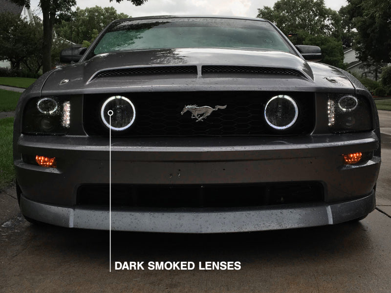 Raxiom 05-12 Ford Mustang GT LED Halo Fog Lights (Smoked) Headlights Raxiom
