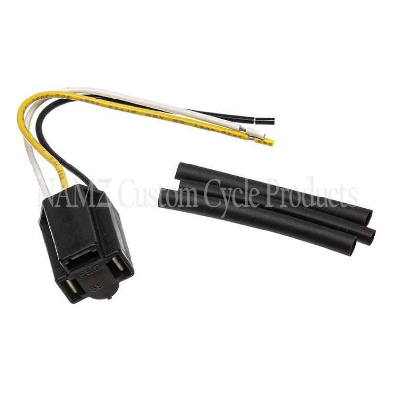NAMZ Replacement Headlamp H4 Pigtail (Models w/H4 Headlight Harness) Incl. Connector/Shrink/Termnls Light Accessories and Wiring NAMZ