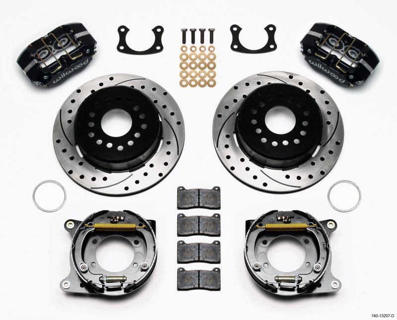 Wilwood Dynapro Dust-Boot P/S Park Brake Kit Drilled New Big Ford 2.50in Offset Big Brake Kits Wilwood