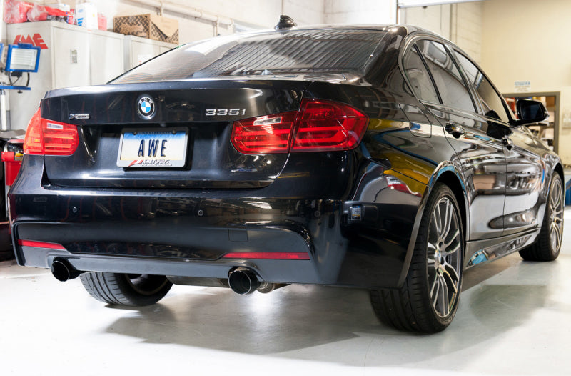 AWE Tuning BMW F3X 335i/435i Touring Edition Axle-Back Exhaust - Diamond Black Tips (102mm) Axle Back AWE Tuning