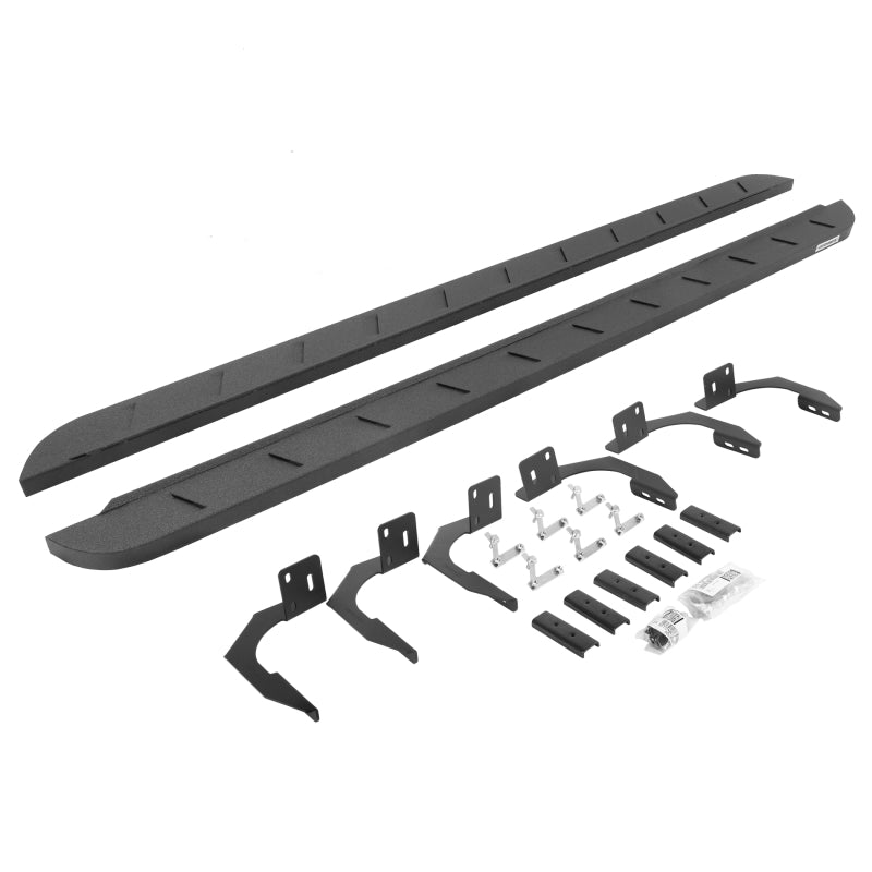Go Rhino 09-14 Ram 1500 QC (No Rbl TRX Clsc) RB10 Slim Running Boards Kit (w/Brackets) - Bedliner Ct Running Boards Go Rhino