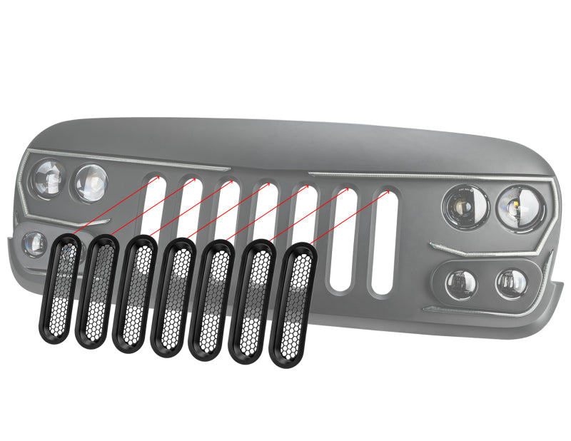 Oracle Vertical Mesh Inserts for Vector Grille (JK Model Only) Light Accessories and Wiring ORACLE Lighting