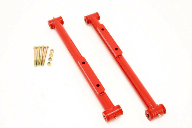 BMR 91-96 B-Body Non-Adj. Extended Length Lower Control Arms (Polyurethane) - Red Control Arms BMR Suspension