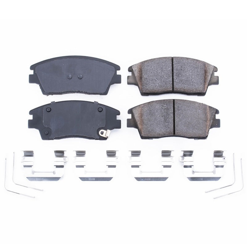 Power Stop 17-19 Hyundai Elantra Front Z17 Evolution Ceramic Brake Pads w/Hardware Brake Pads - OE PowerStop
