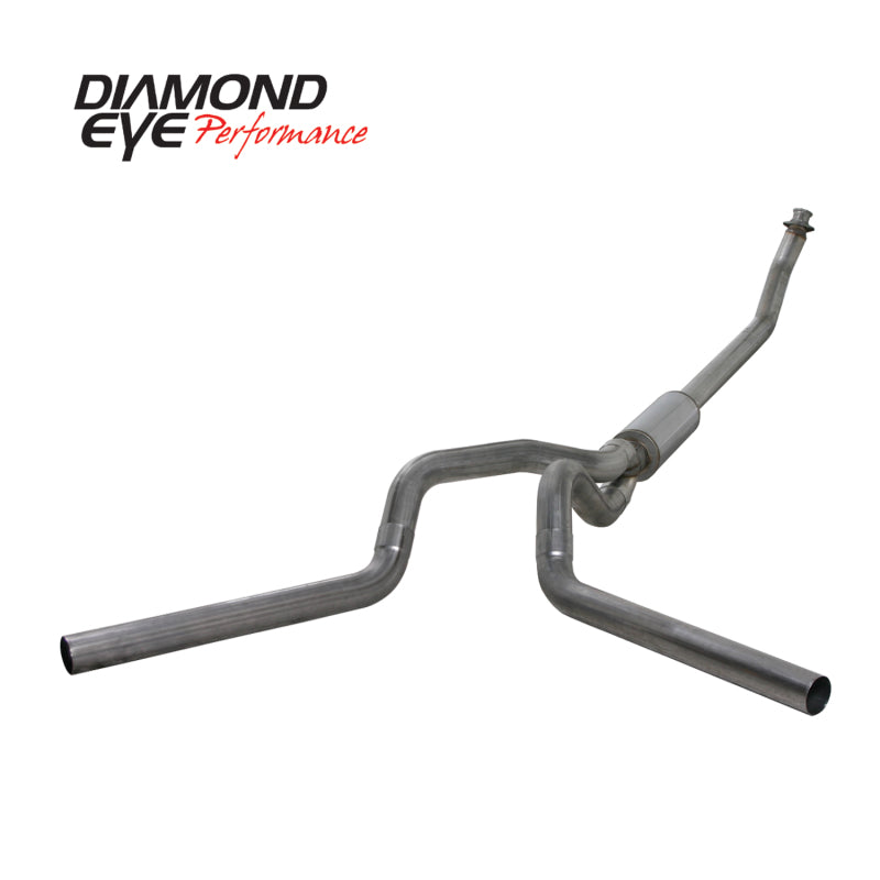 Diamond Eye KIT 4in TB MFLR RPLCMENT PIPE DUAL SS: 94-02 DODGE CUMMINS 5.9L Turbo Back Diamond Eye Performance