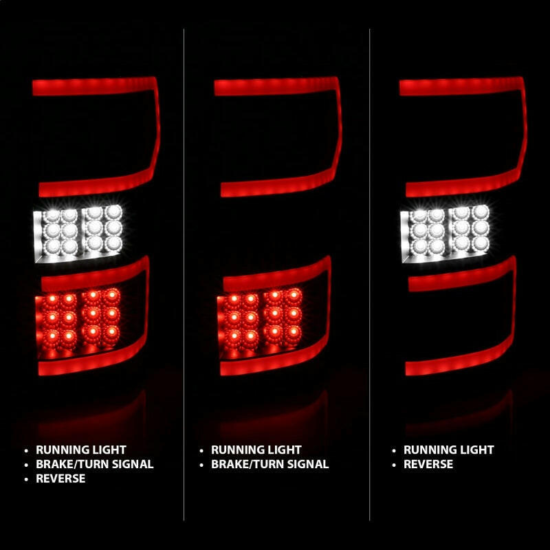 ANZO 18-19 Ford F-150 LED Taillights Black Tail Lights ANZO