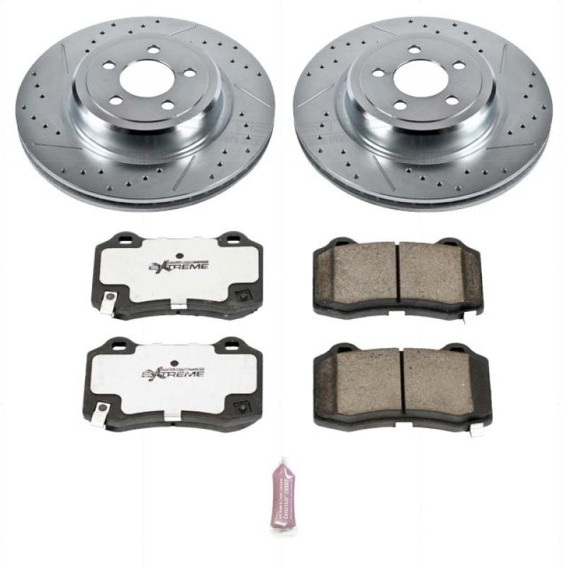 Power Stop 08-23 Dodge Challenger Rear Z26 Street Warrior Brake Kit Brake Kits - Performance D&S PowerStop
