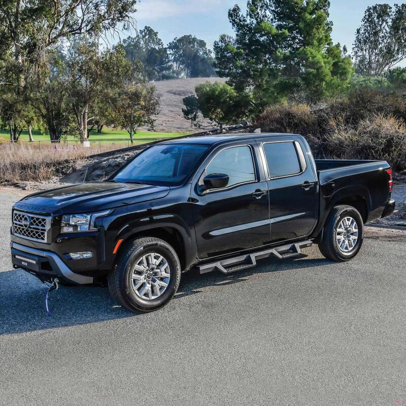 Westin 2022 Nissan Frontier Crew Cab Pickup HDX Drop Nerf Step Bars - Textured Black Nerf Bars Westin