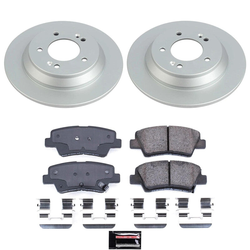 Power Stop 22-23 Hyundai Kona Rear Z17 Coated Brake Kit Brake Kits - Performance Blank PowerStop