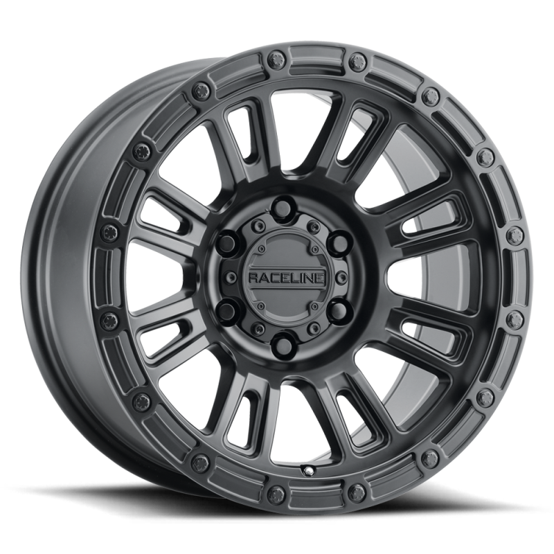 Raceline 956B Compass 18x9in / 8x170 BP / -12mm Offset / 125.2mm Bore - Satin Black Wheel Wheels - Cast Raceline