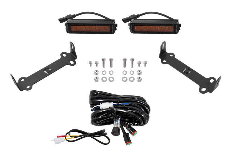 Diode Dynamics 14-21 Toyota 4Runner Stage Series SAE/DOT LED Lightbar Kit - Amber Driving Light Mounts Diode Dynamics