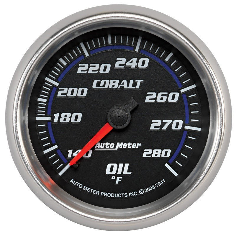 Autometer Cobalt 66.7mm 140-280 Degree F Mechanical Oil Temperature Gauge Gauges AutoMeter