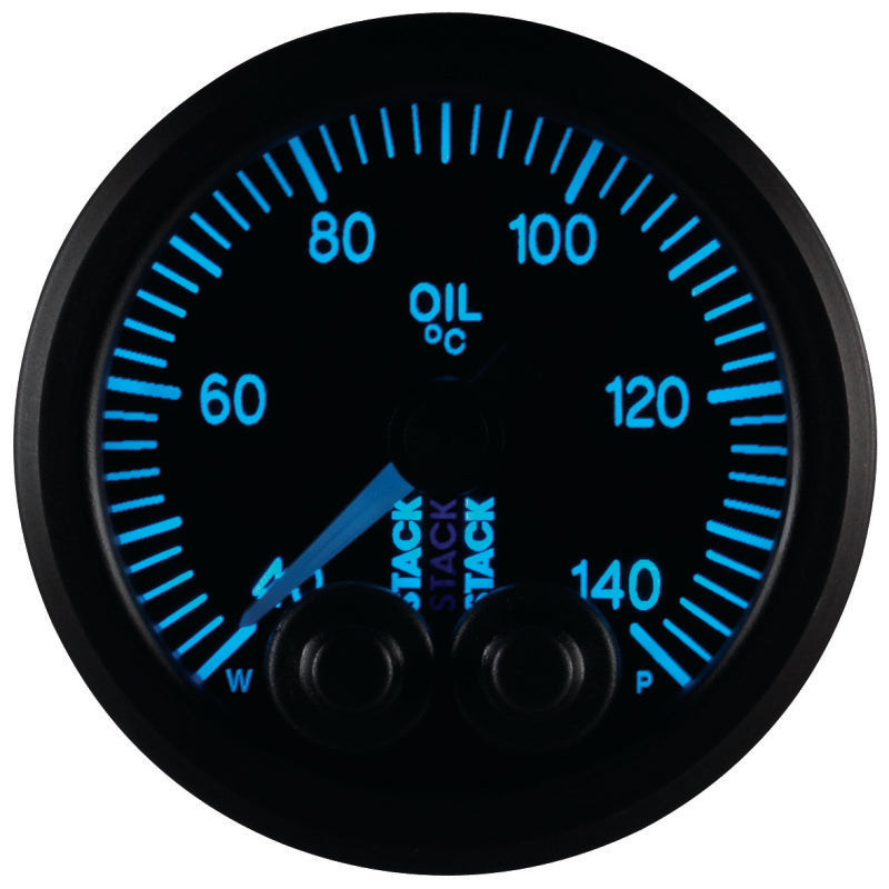 Autometer Stack 52mm 40-140 Deg C 1/8in NPTF Male Pro-Control Oil Temp Gauge - Black Gauges AutoMeter