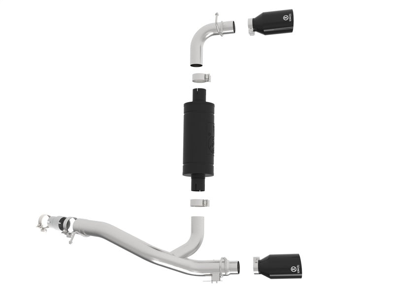 aFe Takeda 3in 304 SS Axle-Back Exhaust System w/ Black Tip 16-18 Ford Focus RS 2.3L (t) Axle Back aFe