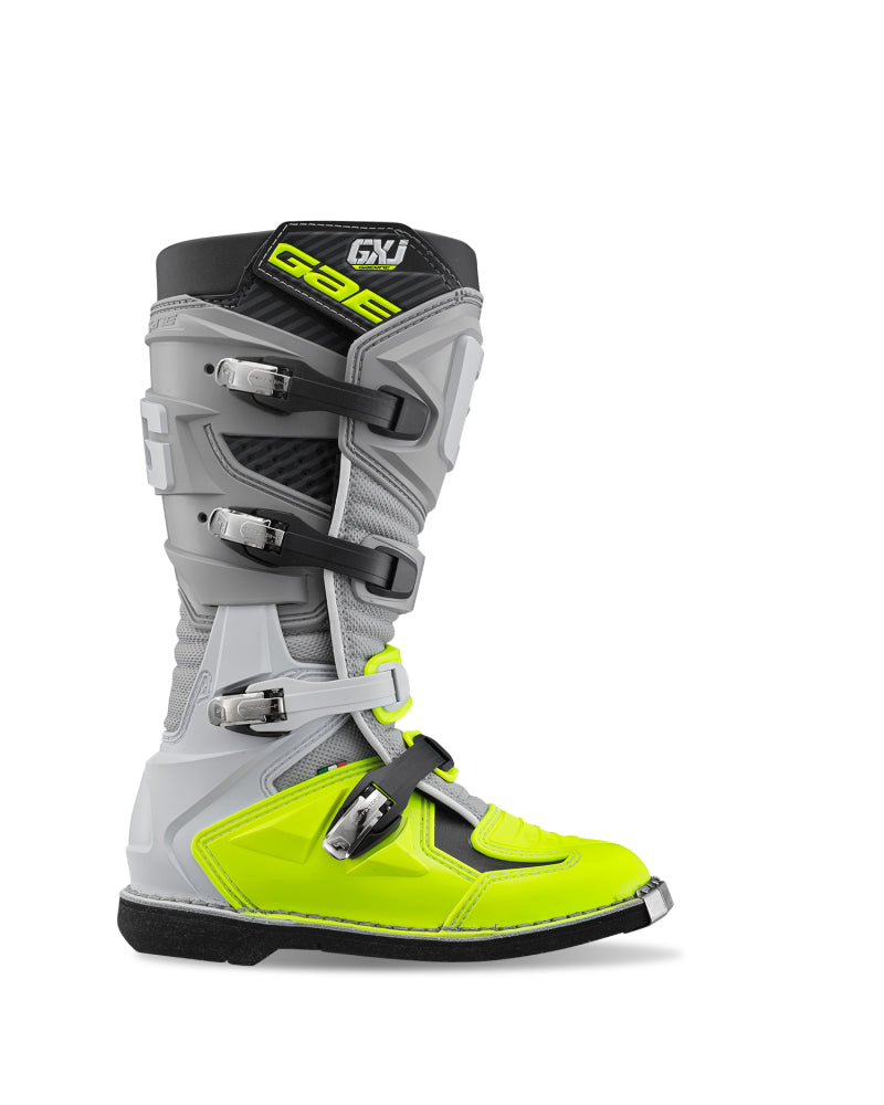 Gaerne GXJ Boot Grey/Fluorescent Yellow Size - Youth 6 Motorcycle Boots Gaerne