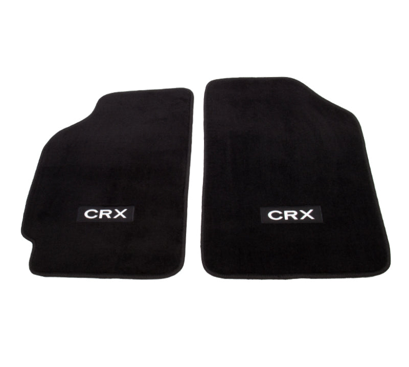 NRG Floor Mats - 88-91 Honda Civic (CRX Logo) - 2pc. Floor Mats Carpeted NRG