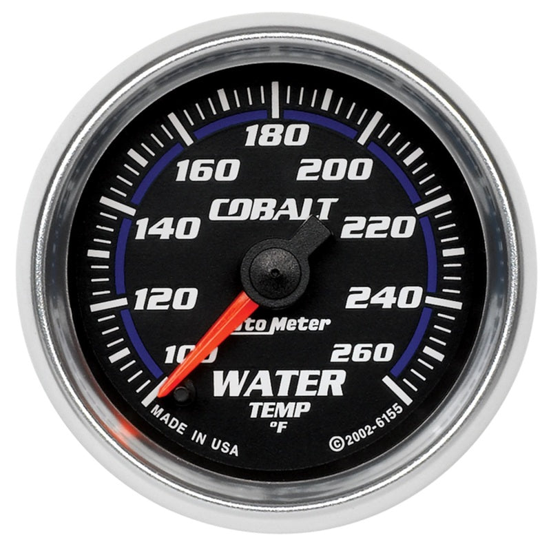 Autometer Cobalt 52mm 100-260 Deg F Electronic Water Temp Gauge Gauges AutoMeter