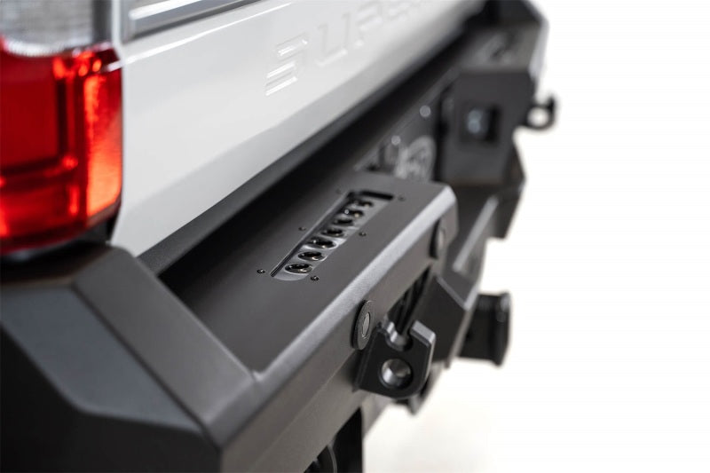 Addictive Desert Designs 17-20 Ford Super Duty Bomber HD Rear Bumper w/ Mounts For Cube Lights Bumpers - Steel Addictive Desert Designs