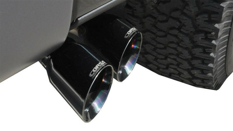 Corsa 2010-2010 Ford F-150 Raptor 5.4L V8 Black Sport Cat-Back Exhaust Catback CORSA Performance